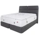 Esposa POSTELJA BOXSPRING 180 cm x 200 cm , tekstil, leseni material siva