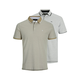 JACK & JONES Majica JJEPaulos  temno bež / svetlo siva / črna / bela