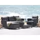 Lounge garnit. MORA 4 os. sa lenj. crna