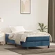 Vidaxl Vzmetnica z žepkasto vzmetjo srednje trdote temno modra 80x200x20 cm žamet