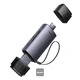 Baseus Lite Series SD/TF memory card reader, USB + USB-C (gray)