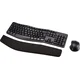 Amazon Basics Ergonomska bežična tipkovnica-miška set - črn
