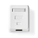 Nedis Network Wall Box | Na steni | 1 vrata | UTP CAT6 | Naravnost | Ženska | Pozlačeno | ABS | Bela | Škatla