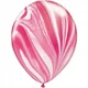 GoDan QL balon 28 cm, pastelno agatno rdeč in bel, 1 kos.