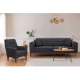 Atelier Del Sofa Garnitura raztegljivega kavča in postelje, LIONES-TKM1-1053