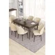 Hanah Home Set Trpezarijski sto i 6 stolica Eva, Krem-braon