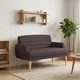 Dvojnica s gumbi Temno rjava 116 x 67 x 80 cm Blago