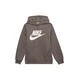 Nike Sportswear Majica CLUB FLC temno siva/bela
