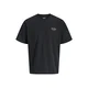 JACK & JONES Majica JJEARCHIVE črna/bela