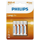Philips baterije AAA Longlife Blister, 4 kosi (R03)