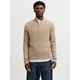JACK & JONES Pulover JJPANNEL svetlo rjava