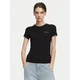 Tommy Jeans Majica Logo Slim črna/bela