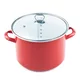 FACKELMANN Lonac+stakleni poklopac 24cm,em. 7.5l, Crveni