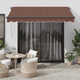 vidaXL vidaXL Avtomatsko zložljiva tenda z LED rjava 300x250 cm, (21260789)