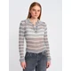 Dilvin Pulover Pullover siva/bela