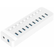 ORICO USB hub z 10 vhodi, USB 3.0, s stikali, zunanje napajanje,