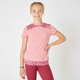 Majica kratkih rukava 2 u 1 500 prozračna za djevojčice ružičasto-siva