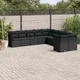 10-dijelni set vrtnih sofa s jastucima crni od poliratana