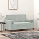 Vidaxl vidaXL Okrasne blazine, komplet 2 kosov, svetlo siva, O15x50 cm, žamet