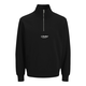 JACK & JONES Majica JJESoho črna/bela