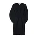 GOBI Cashmere Obleka Cashmere Sculptural Dress črna