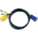 ATEN KVM priključni kabel [2x klinken-vtič 3.5 mm, VGA-vtič - 1x SPHD-15-vtičnica] 3 m črn ATEN