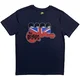 The Beatles Guitar & Flag Navy Blue XL Majica