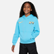 Nike KM K NSW CLUB FLC HDY, pulover o.nog, modra FD3144