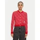 Tommy Jeans Pletena jopica DW0DW19340 Rdeča Slim Fit