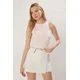 Trendyol Light Pink Cotton Halter Neck Fitted/Fits Body Stretch Knit Tank Top