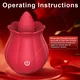 Vibrator ruža sa funkcijom lizanja jezikom ljubičasta