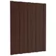 vidaXL Strešni panel 12 pcs Rjava 60 x 45 cm Pocinkano jeklo