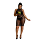 Crna elastična čipkasta haljina – Moonlight 06 Plus size
