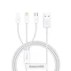 BASEUS 3-v-1 kabel Superior Series USB-A – USB-C/Lightning/micro USB 3,5 A, 1 m – bel
