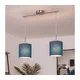 Brilagi - LED luster na sajli NUBILA 2xE27/60W/230V tamno plava