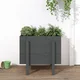 Vrtna visoka greda siva 62x50x57 cm trdna borovina