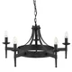 Searchlight 2425-5BK - Lestenec na verigi CATWHEEL 4xE14/40W/230V