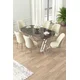 Hanah Home Set Trpezarijski sto i 6 stolica Lai, Krem