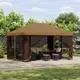 vidaXL Paviljon 4 x 3 m Bež Poliester in jeklo 190