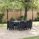 Vrtni set za objed 7 pcs Antracit Polt ratan