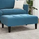 shumee vidaXL Tabure za noge moder 77x55x31 cm žamet