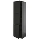 METOD Visoki element s policama/2 vrata, Crnosiva/Lerhyttan crno bajcovano, 60x60x220 cm