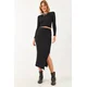 Bianco Lucci Womens Crew Neck Skirted Bottom-Top Set 2105