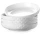 Dowan DOWAN sklede za testenine, velike solatne sklede s prostornino 1597 ml, krožniki premera 25 cm, set 4 skled, bele keramične sklede za juhe za pripravo obrokov v kuhinji, plitke jedilne skled, (21635336)
