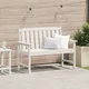Vrtna klupa Bijelo 120 x 59 x 88 cm HDPE