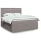 vidaXL Box spring postelja z vzmetnico taupe 180x200 cm blago