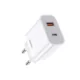 Kucni punjac REMAX RP-U68 USB-A USB-C PD20W + kabel Type-C na lightning beli