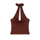 Cropp - Bluza s vezivanjem - braon