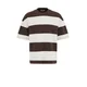 WE Fashion Majica temno rjava / bela