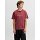 JACK & JONES Majica JORFREDERIKSBERG rjasto rjava / oranžna